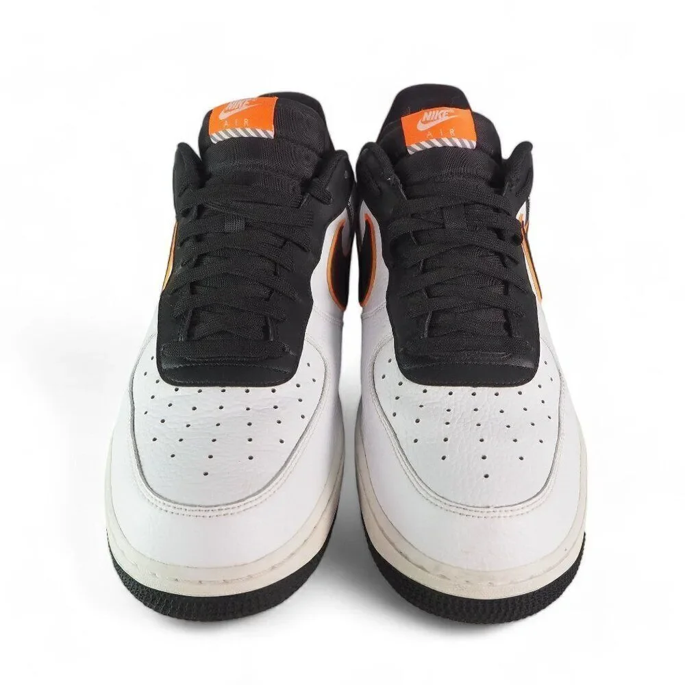 Nike Air Force 1‎ '07 LV8 'White Black Orange' Sneakers 823511-104 Men's 12